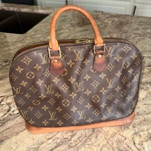 Louis Vuitton Monogram Canvas Satchel in Brown and Tan